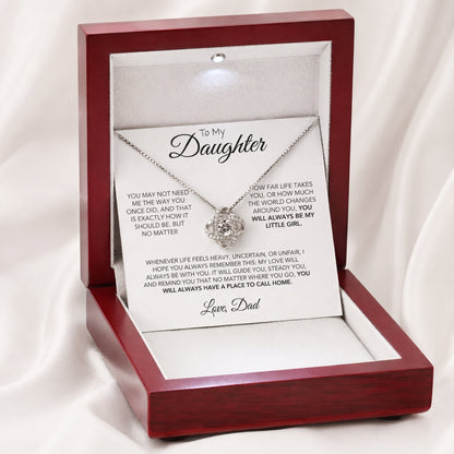To My Daughter Always My Little Girl Necklace