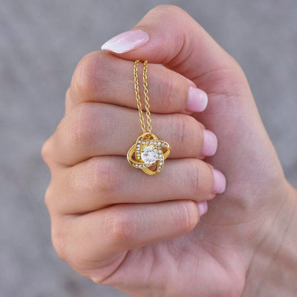 To My Daughter – Forever in My Heart Love Knot Necklace