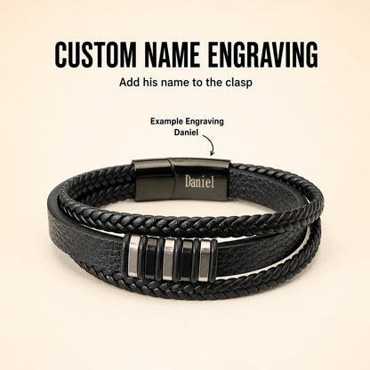 To My Son - You Are Never Walking Alone Bracelet