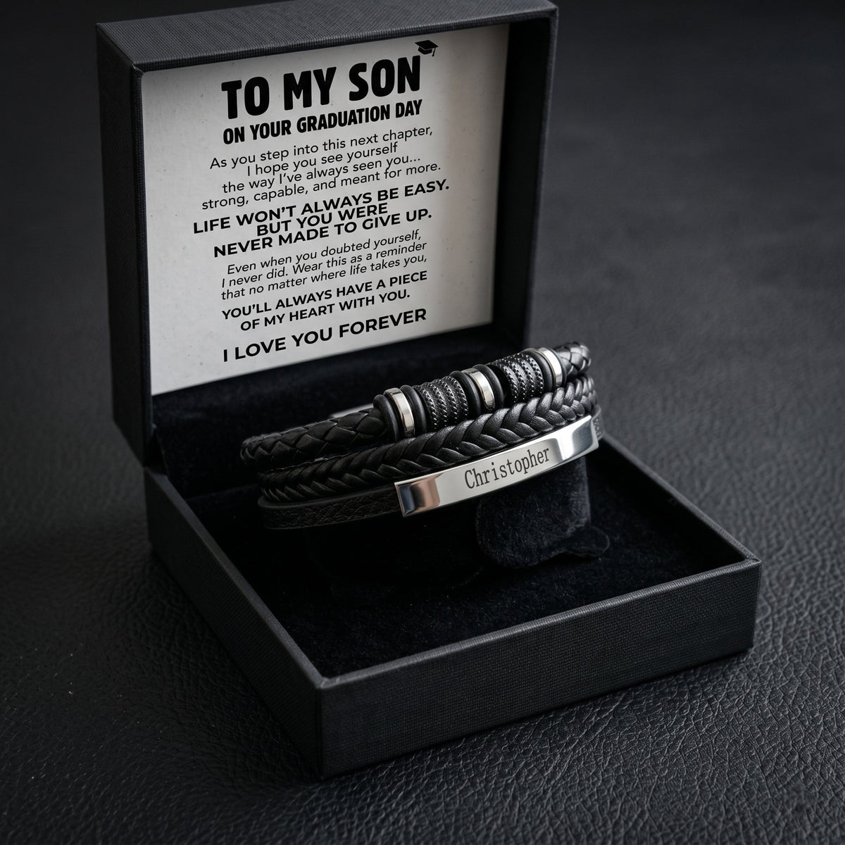 To My Son – Graduation Strength Bracelet 2026