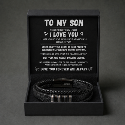 To My Son - You Are Never Walking Alone Bracelet